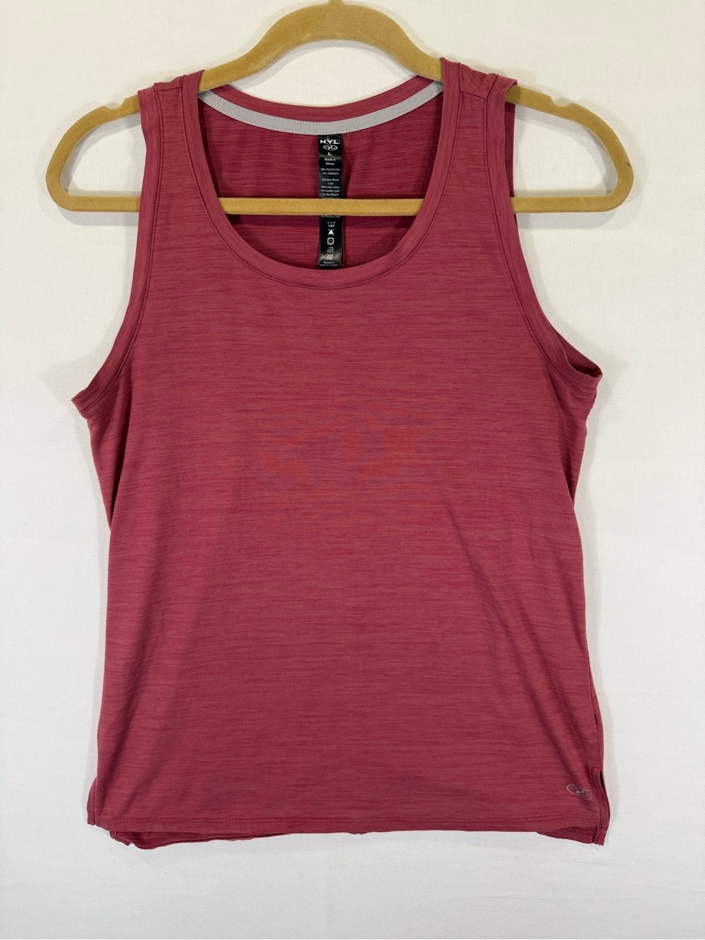 N.Y.L Women's Athletic Scoop Neck Tank Top in Heather Rose